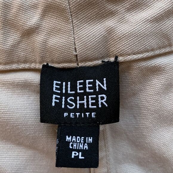 Eileen Fisher High Rise Khaki Wide Leg Dress Pant Trouser, Size Large - Picture 10 of 10